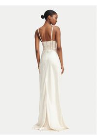 Elisabetta Franchi Sukienka wieczorowa AB-R53-62E2-V760 Kremowy Slim Fit. Kolor: kremowy. Materiał: syntetyk. Styl: wizytowy #2