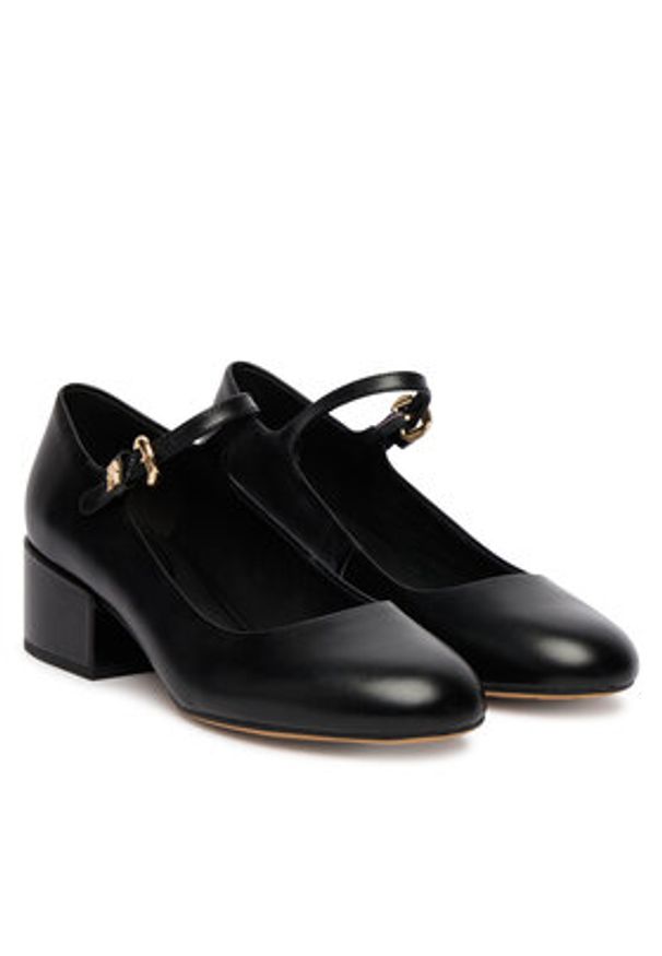 TOMMY HILFIGER - Tommy Hilfiger Czółenka Heeled Maryjane Buckle FW0FW09347 Czarny. Kolor: czarny. Materiał: skóra