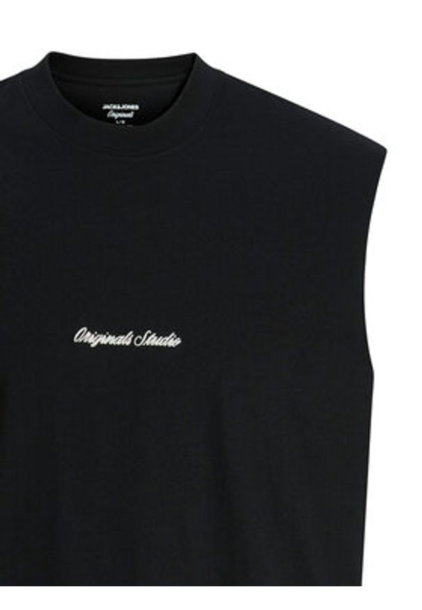 Jack & Jones Tank top Norrebro Emb 12292009 Czarny Regular Fit. Kolor: czarny. Materiał: bawełna