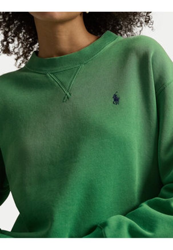 Polo Ralph Lauren Bluza 211971697502 Zielony Relaxed Fit. Typ kołnierza: polo. Kolor: zielony. Materiał: bawełna