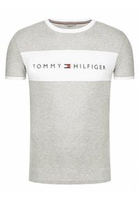 TOMMY HILFIGER - Tommy Hilfiger T-Shirt Logo Flag UM0UM01170 Szary Regular Fit. Kolor: szary. Materiał: bawełna #2