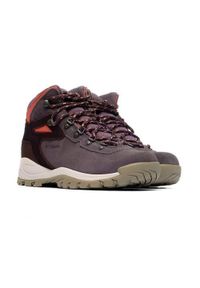 columbia - Buty trekkingowe damskie Columbia Newton Ridge Plus Wp. Wysokość cholewki: za kostkę. Zapięcie: sznurówki. Kolor: fioletowy. Materiał: skóra. Szerokość cholewki: normalna. Styl: sportowy