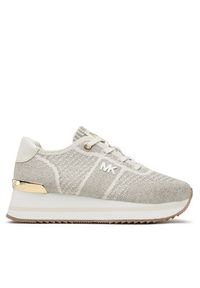 MICHAEL Michael Kors Sneakersy Monique Knit Trainer 43F3MQFSAM Beżowy. Kolor: beżowy. Materiał: materiał