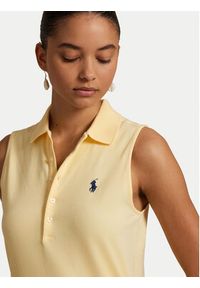 Polo Ralph Lauren Sukienka codzienna 211968292005 Żółty Regular Fit. Okazja: na co dzień. Typ kołnierza: polo. Kolor: żółty. Materiał: bawełna. Typ sukienki: proste. Styl: casual