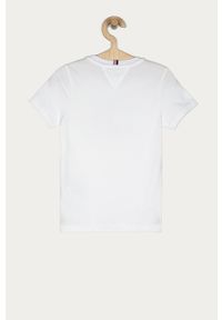 TOMMY HILFIGER - Tommy Hilfiger - T-shirt dziecięcy 116-176 cm. Okazja: na co dzień. Kolor: biały. Materiał: bawełna, materiał, dzianina. Wzór: nadruk. Styl: casual #3
