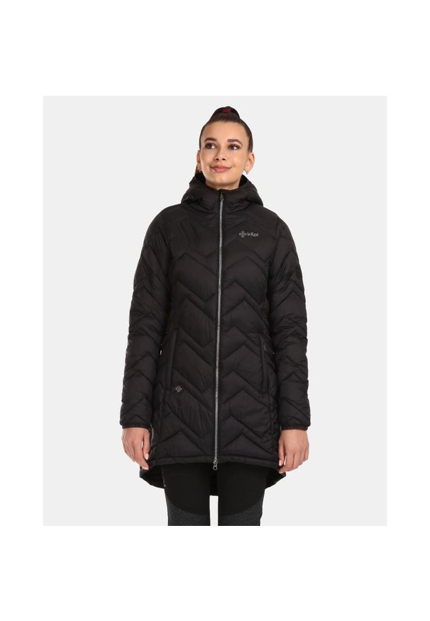 Damski płaszcz ocieplany Kilpi LEILA-W. Kolor: czarny. Materiał: nylon. Sport: turystyka piesza