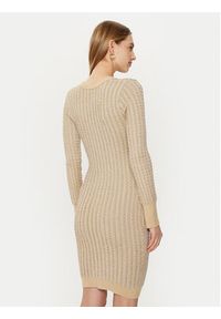 Guess Sukienka dzianinowa W5RK09 Z3KT0 Beżowy Bodycon Fit. Kolor: beżowy. Materiał: wiskoza. Typ sukienki: bodycon #5