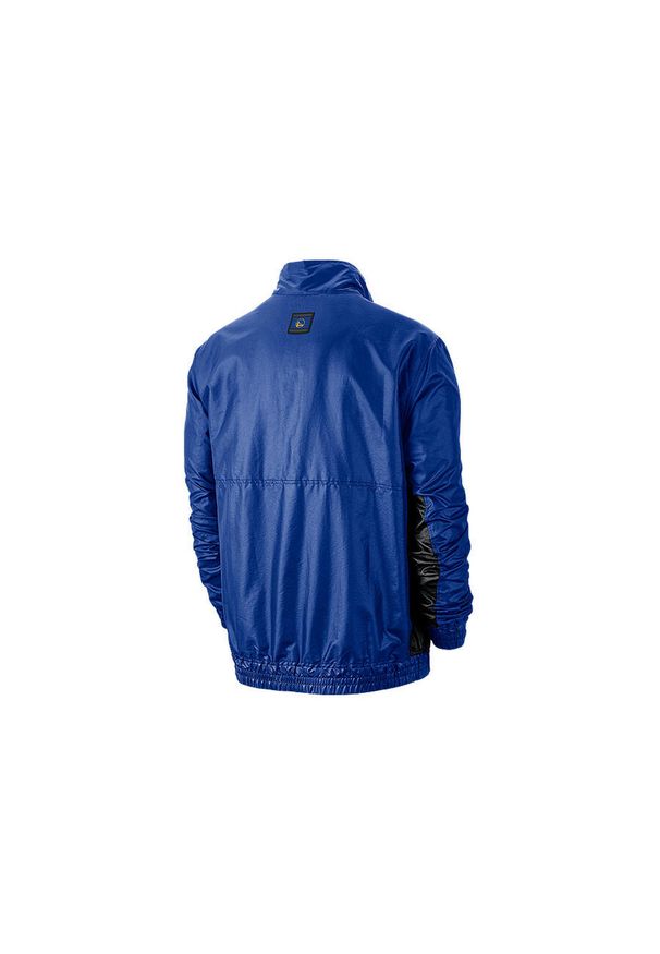 Nike - Kurtka męska nike nba golden state warriors lightweight courtside jacket rush. Kolor: niebieski. Sport: bieganie