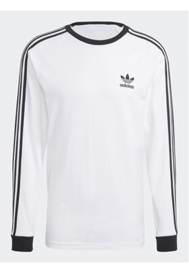 Adidas - adidas Longsleeve Adicolor Classics 3-Stripes Long-Sleeve Top IA4879 Biały Slim Fit. Kolor: biały. Materiał: bawełna. Długość rękawa: długi rękaw