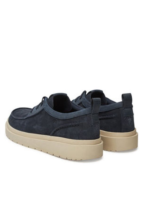 Clarks Półbuty Polden Moc 26180866 Granatowy. Kolor: niebieski. Materiał: skóra, zamsz