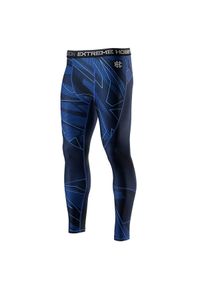 Legginsy sportowe męskie EXTREME HOBBY SHADOW. Kolor: niebieski. Materiał: elastan, poliester