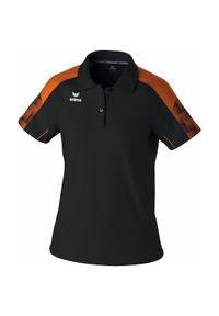 ERIMA - Damska koszulka polo Erima Evo Star. Typ kołnierza: polo. Kolor: czarny, wielokolorowy, pomarańczowy. Długość rękawa: raglanowy rękaw. Styl: sportowy, elegancki #1