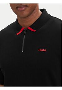 Hugo - HUGO Polo Dalomino 50511721 Czarny Regular Fit. Typ kołnierza: polo. Kolor: czarny. Materiał: bawełna #4