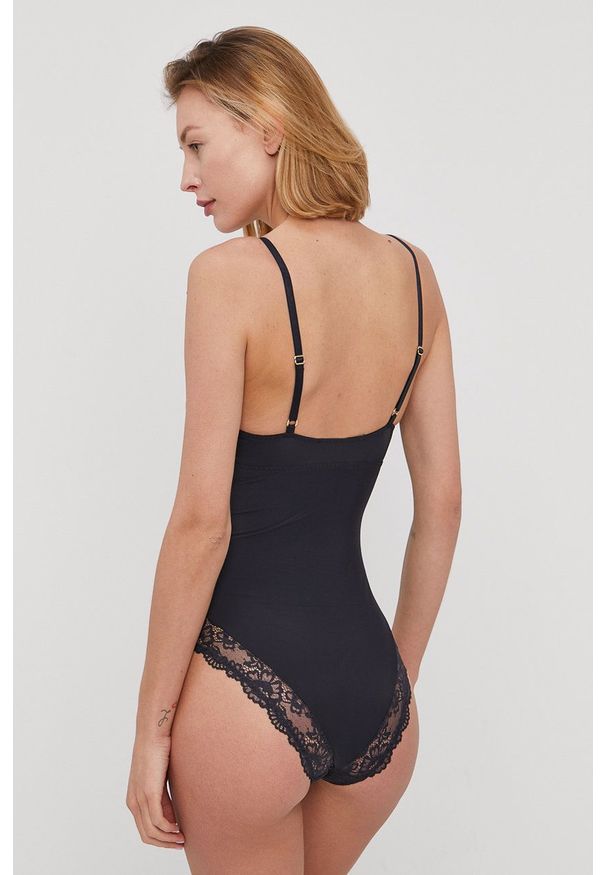 Stella McCartney Lingerie Body kolor granatowy gładki. Kolor: niebieski. Materiał: poliamid. Wzór: gładki