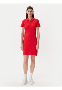 Lacoste Sukienka codzienna EF5473 Różowy Slim Fit. Okazja: na co dzień. Kolor: różowy. Materiał: bawełna. Typ sukienki: proste. Styl: casual