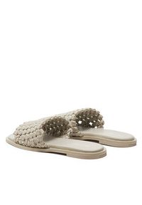 Calvin Klein Klapki Flat Slide Latt HW0HW02143 Beżowy. Kolor: beżowy. Materiał: skóra #3