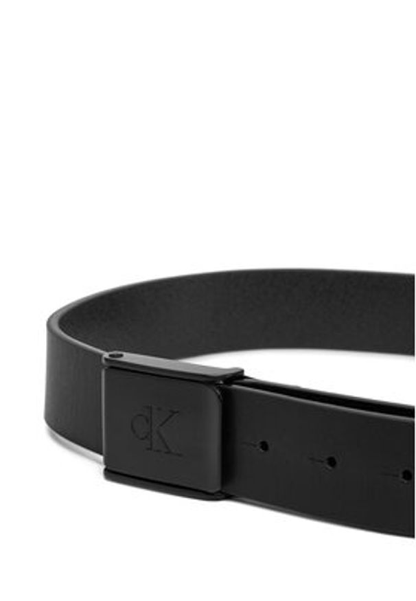 Calvin Klein Jeans Pasek Męski Clamp Casual Plaque Buckle 3.8Mm LV04G7000G Czarny. Kolor: czarny. Materiał: skóra. Styl: casual