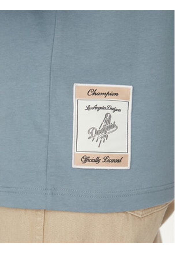Champion T-Shirt 221037 Niebieski Standard Fit. Kolor: niebieski. Materiał: bawełna