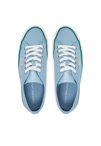 Calvin Klein Jeans Tenisówki Vulc Flatform Ctn Logo Tag YW0YW01838 Błękitny. Kolor: niebieski. Materiał: materiał #4
