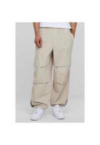 Spodnie Urban Classics Popline Parachute. Kolor: beżowy. Materiał: bawełna #1
