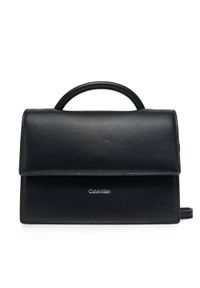 Calvin Klein Torebka Ck Linn Top Handle Crossbody K60K613162 Czarny. Kolor: czarny. Materiał: skórzane