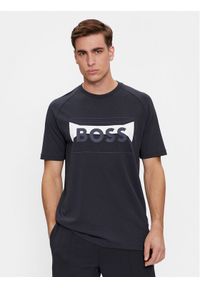 BOSS - Boss T-Shirt Tee 2 50514527 Granatowy Regular Fit. Kolor: niebieski. Materiał: syntetyk, bawełna
