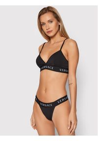 VERSACE - Versace Stringi Donna AUD04070 Czarny. Kolor: czarny. Materiał: bawełna #4