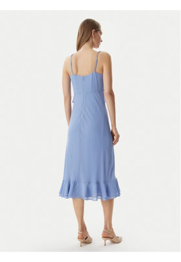 Morgan Sukienka koktajlowa 261-RELODI Niebieski jasny Regular Fit. Kolor: niebieski. Materiał: syntetyk. Styl: wizytowy