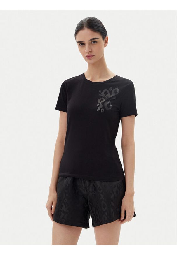EA7 Emporio Armani T-Shirt 7W000133 AF10373 UC001 Czarny Regular Fit. Kolor: czarny. Materiał: bawełna
