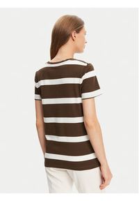 TOMMY HILFIGER - Tommy Hilfiger T-Shirt Script WW0WW45746 Brązowy Regular Fit. Kolor: brązowy. Materiał: bawełna #3