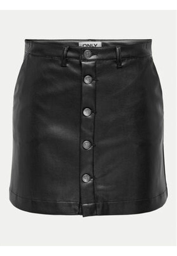 only - ONLY Spódnica z imitacji skóry Amazing 15331876 Czarny Slim Fit. Kolor: czarny. Materiał: skóra