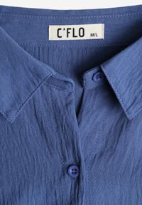 Born2be - Granatowa Sukienka Wiskozowa o Luźnym Koszulowym Kroju Wiązana w Talii Rionella. Kolor: niebieski. Materiał: wiskoza. Długość rękawa: krótki rękaw. Sezon: lato. Typ sukienki: koszulowe. Styl: klasyczny #6