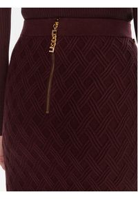 Elisabetta Franchi Spódnica ołówkowa GK-20B-56E2-V390 Bordowy Slim Fit. Kolor: czerwony. Materiał: wiskoza #5