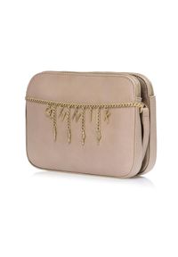 Ochnik - Torebka damska z monogramem. Kolor: beżowy. Materiał: skórzane. Styl: klasyczny. Rodzaj torebki: na ramię #6