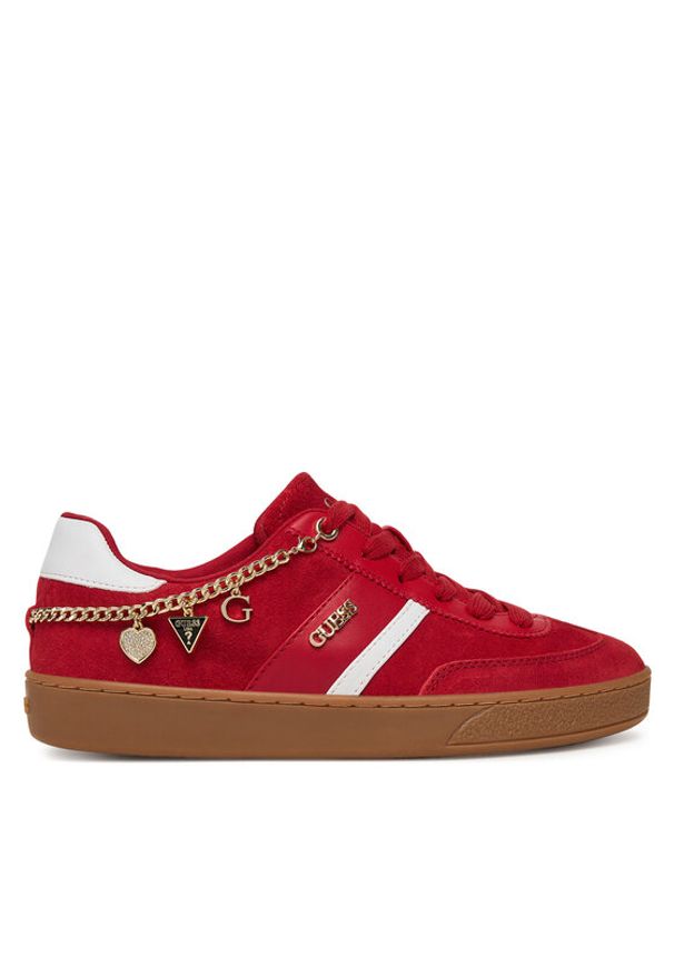 Guess Sneakersy FLTNAO SUE12 Czerwony. Kolor: czerwony. Materiał: skóra
