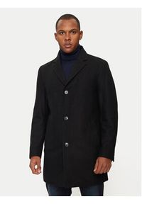 Hechter Paris Płaszcz wełniany 45014 142270 Czarny Regular Fit. Kolor: czarny. Materiał: syntetyk #8