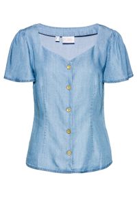 Koszula dżinsowa, TENCEL™ Lyocell, krótki rękaw bonprix niebieski "bleached”. Kolor: niebieski. Materiał: lyocell. Długość rękawa: krótki rękaw. Długość: krótkie. Styl: elegancki #1