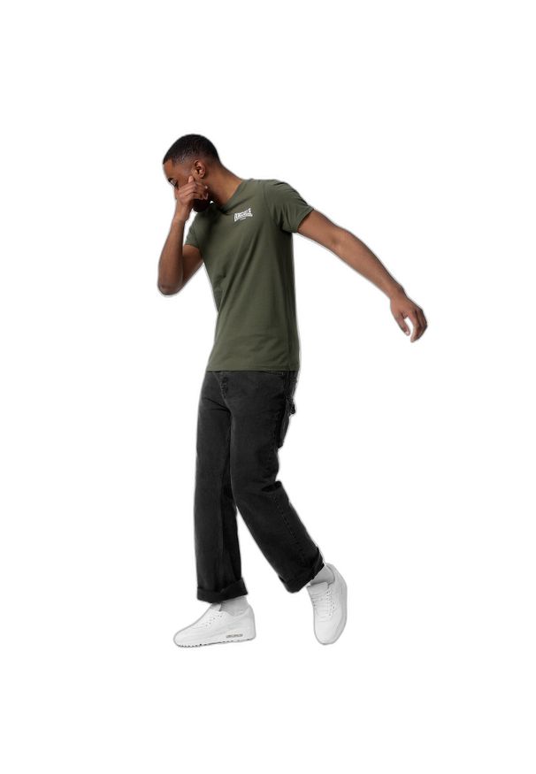 T-shirt o wąskim kroju Lonsdale Elmdon. Kolor: zielony, biały, wielokolorowy