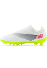 Korki dziecięce New Balance FURON V7+ DISPATCH JNR FG SJF3FH75 – białe. Kolor: biały. Materiał: materiał, syntetyk. Szerokość cholewki: normalna #3