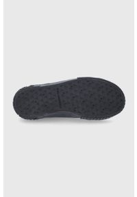 Karl Lagerfeld Trampki skórzane damskie kolor czarny. Nosek buta: okrągły. Zapięcie: sznurówki. Kolor: czarny. Materiał: skóra. Szerokość cholewki: normalna #3