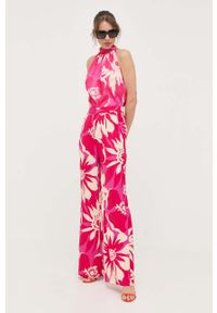 Morgan spodnie damskie szerokie high waist. Stan: podwyższony. Materiał: tkanina, poliester #2