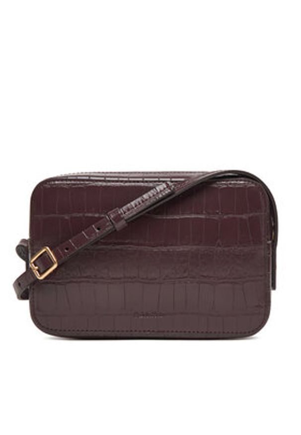 Calvin Klein Torebka LV04F3285G Bordowy. Kolor: czerwony. Materiał: skórzane