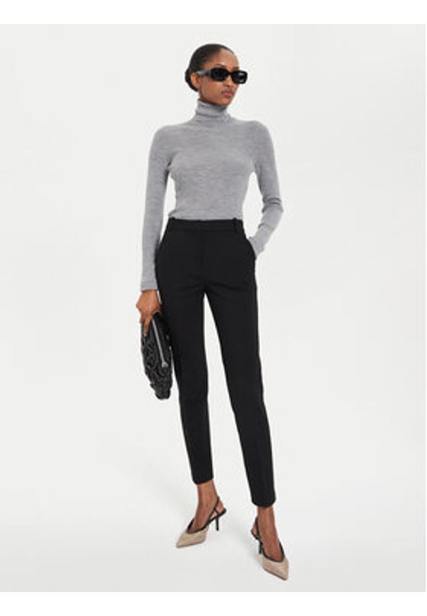 Pinko Spodnie materiałowe Bello 100155 A24D Czarny Regular Fit. Kolor: czarny. Materiał: wiskoza