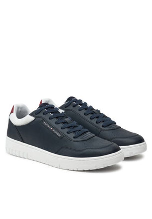 TOMMY HILFIGER - Tommy Hilfiger Sneakersy FM0FM05369 Granatowy. Kolor: niebieski. Materiał: skóra