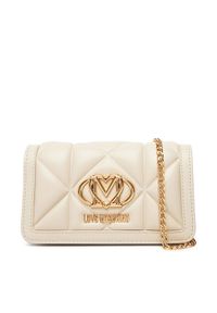 Love Moschino - LOVE MOSCHINO Duży Portfel Damski JC5640PP1NLC0110 Beżowy. Kolor: beżowy. Materiał: skóra