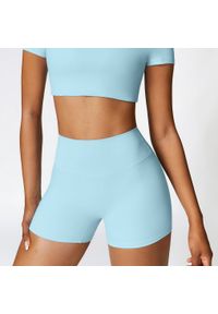 Intica - Krótkie legginsy sportowe z wysokim stanem i oddychającym materiałem Betsi. Stan: podwyższony. Kolor: szary. Materiał: materiał. Długość: krótkie. Sport: fitness #11