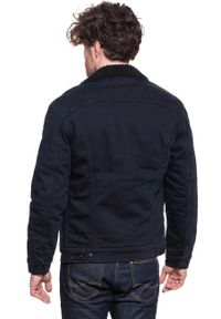 Lee - KURTKA JEANSOWA LEE SHERPA JACKET CLEAN BALLAD L87AQCKV. Materiał: jeans. Wzór: jednolity, kolorowy, nadruk. Sezon: zima. Styl: sportowy, elegancki, klasyczny, vintage #7