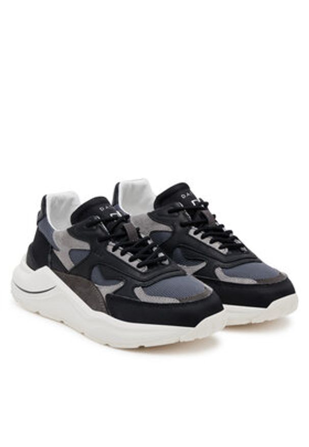 D.A.T.E. Sneakersy Fuga W421-FG-PU Czarny. Kolor: czarny. Materiał: skóra