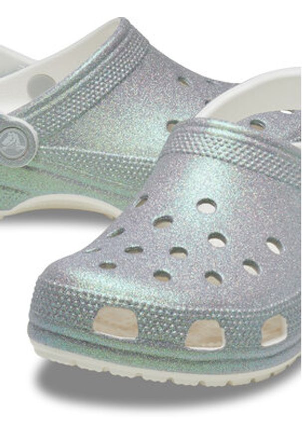Crocs Klapki Classic Iridescent Glitter Clog 211005 Srebrny. Kolor: srebrny
