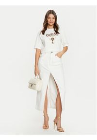 Guess T-Shirt V4YI06 I3Z14 Écru Boxy Fit. Materiał: bawełna #5